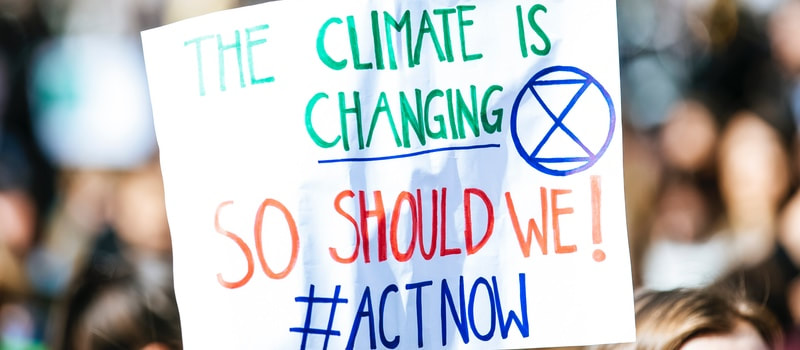 Climate change action poster